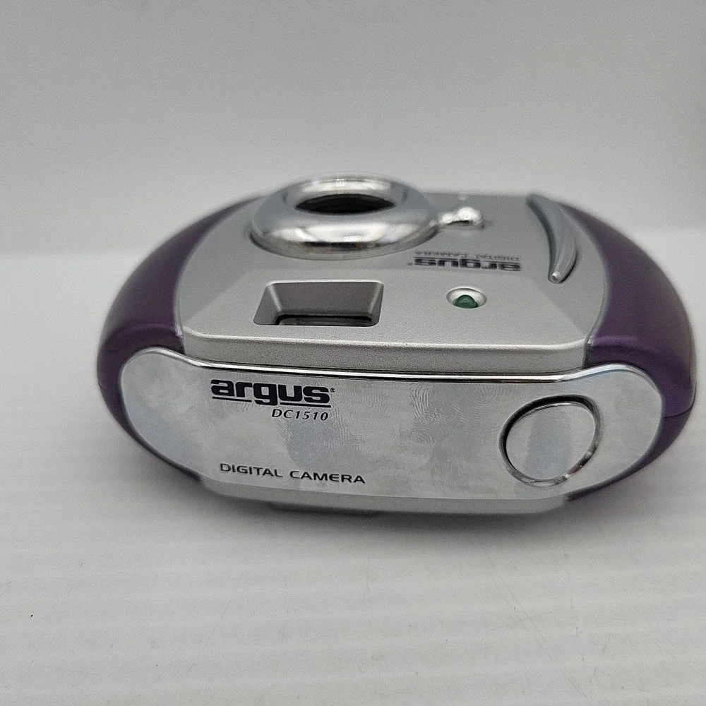 Argus Digital Camera DC1510 Purple Compact 5.0MP 2x Zoom Tested Working Bundle